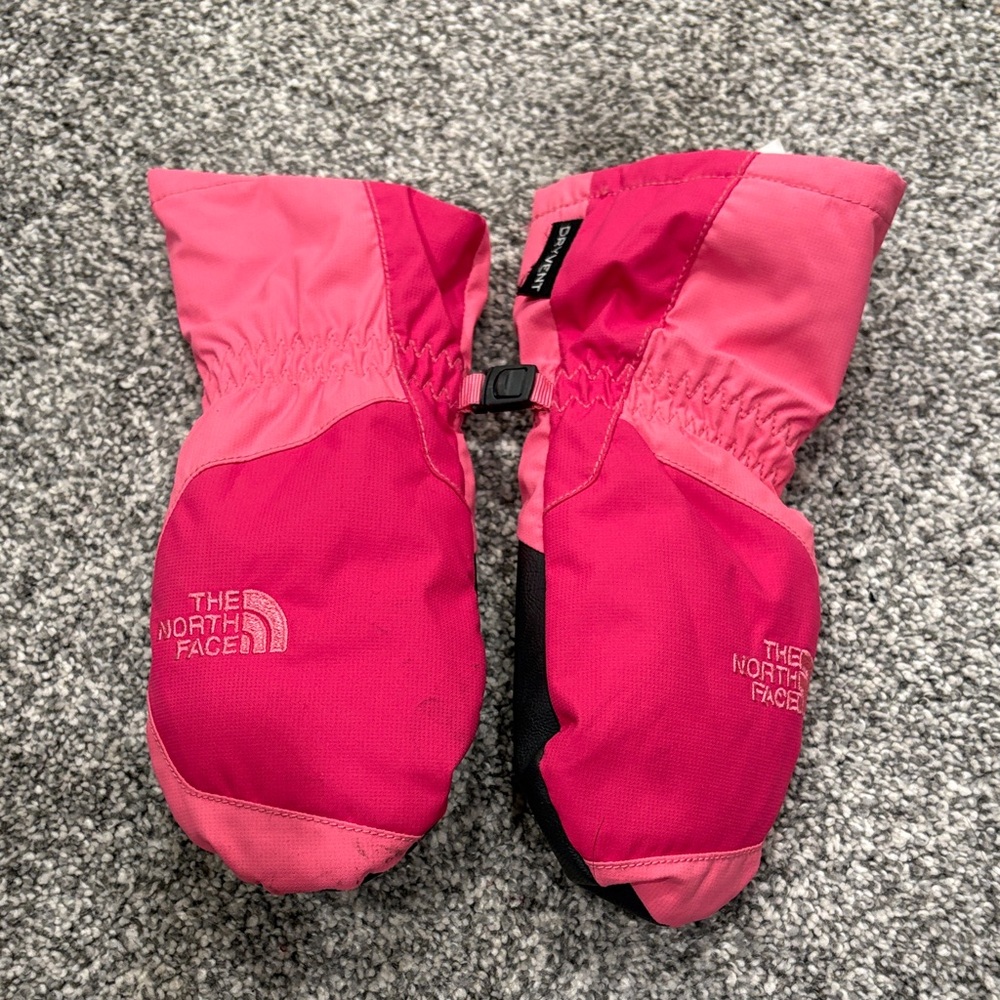 The North Face 4T Kids Pink Two-Tone Ski Mittens